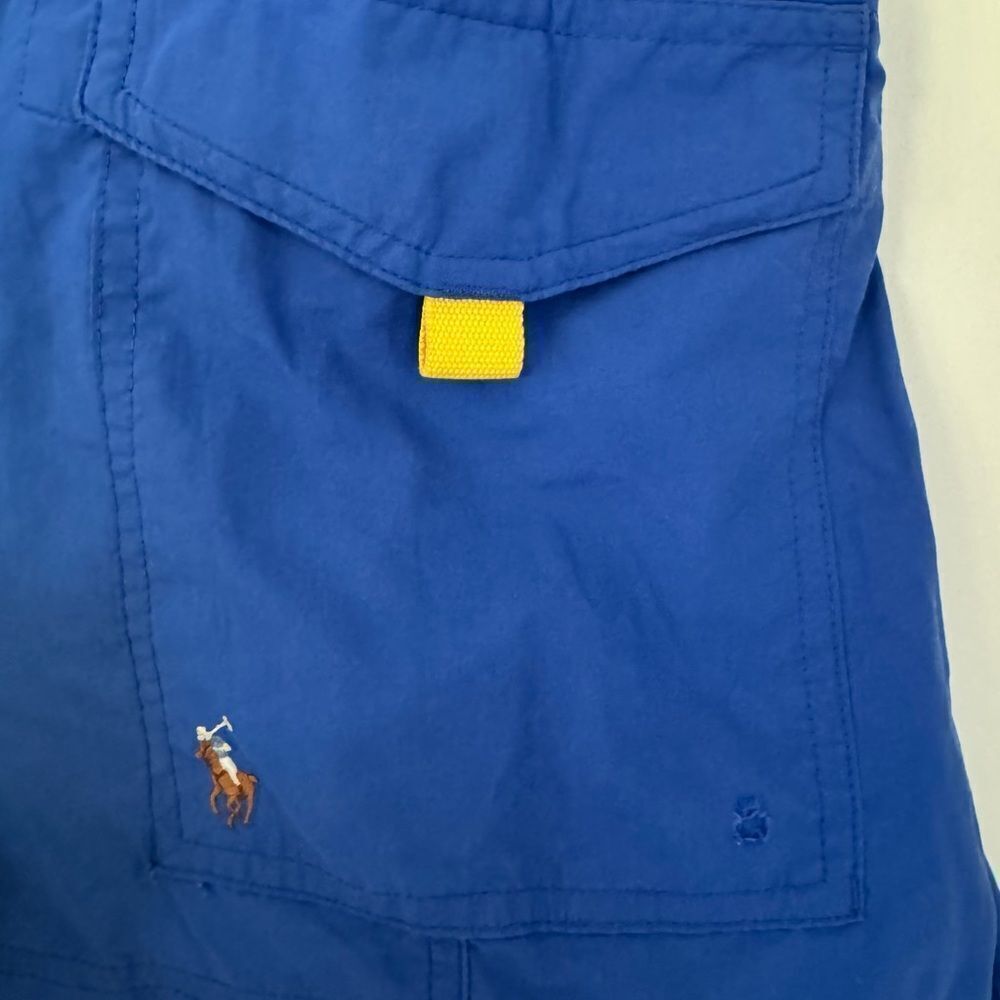 Polo Ralph Lauren Blue Cargo Drawstring Swim Trunks Size Large - Picture 3 of 8